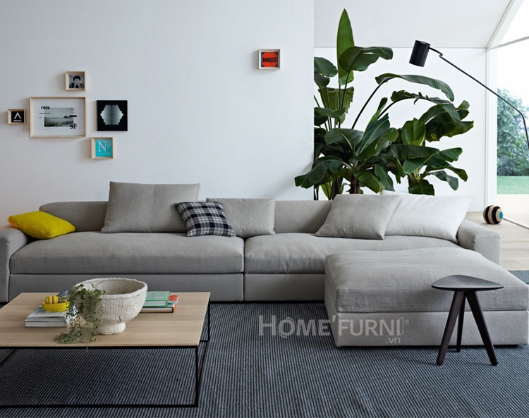Sofa băng 3 CASA ROVERE_Vải/Nỉ (Không gồm Đôn)