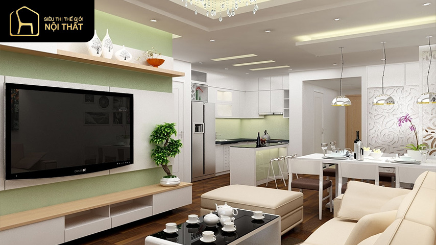 thiết kế nội thất chung cư 45m2