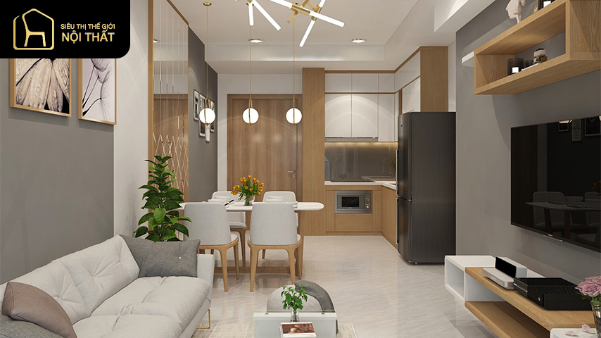 thiết kế nội thất chung cư 45m2