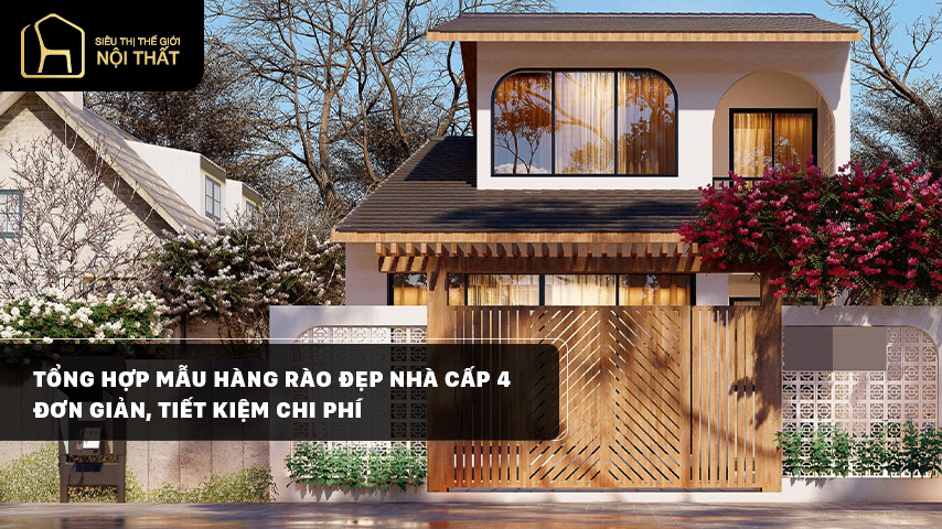 Tổng hợp mẫu hàng rào đẹp nhà cấp 4 đơn giản, tiết kiệm chi phí