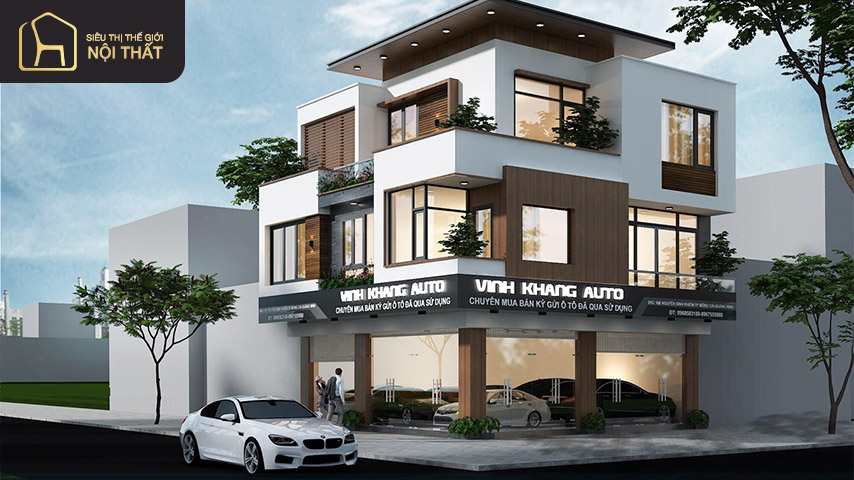thiết kế nhà 2 mặt tiền