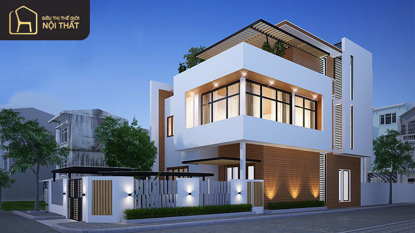 thiết kế nhà 2 mặt tiền