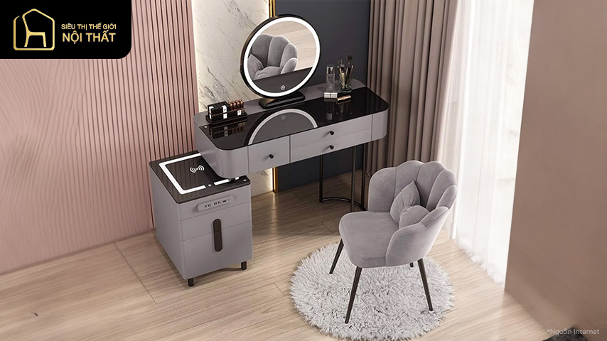 Tham khảo mẫu bàn trang điểm thông minh thiết kế hiện đại, độc đáo