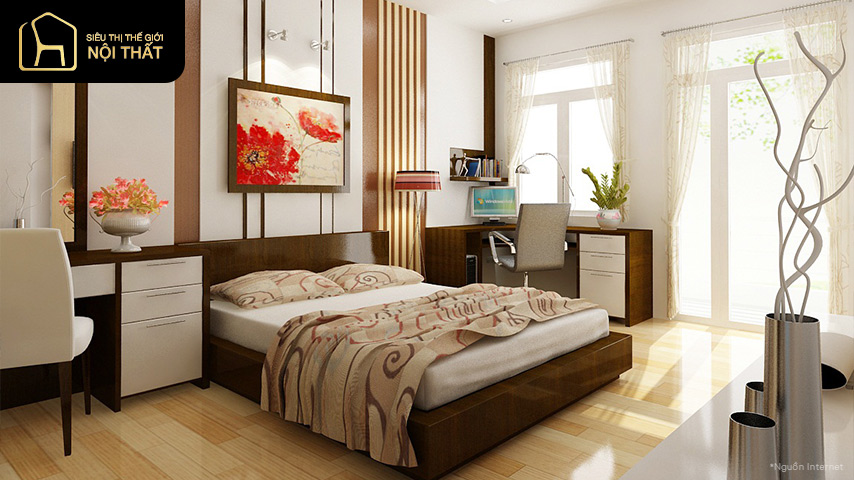 Trang trí phòng ngủ hai vợ chồng đẹp cần chú ý đến phong thuỷ phòng ngủ