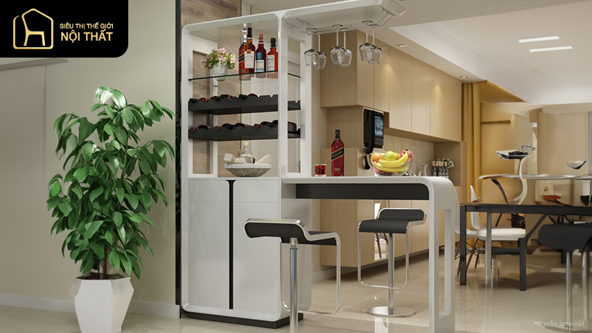 Top mẫu tủ rượu phòng bếp đẹp, thời thượng nhất