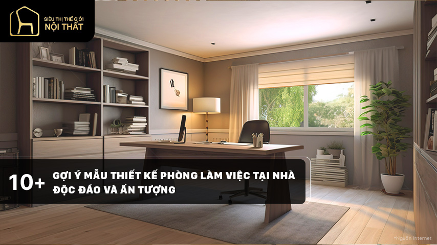 Gợi ý 10+ mẫu thiết kế phòng làm việc tại nhà độc đáo và ấn tượng