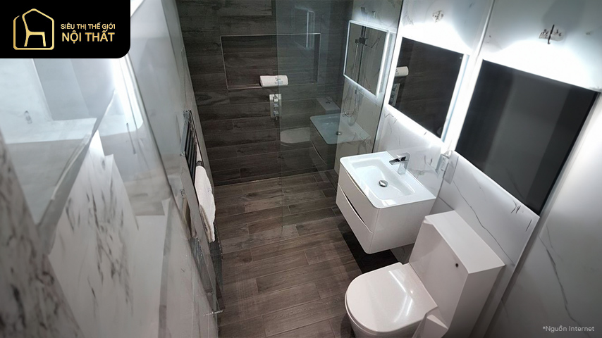 Mẫu thiết kế phòng tắm 6m2 tiện nghi, tối ưu diện tích