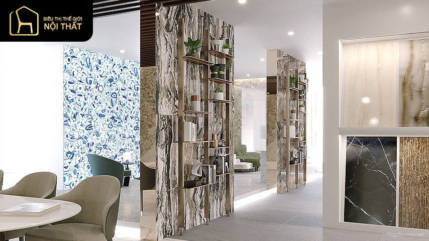 Mẫu tủ trang trí phòng khách đẹp hiện đại