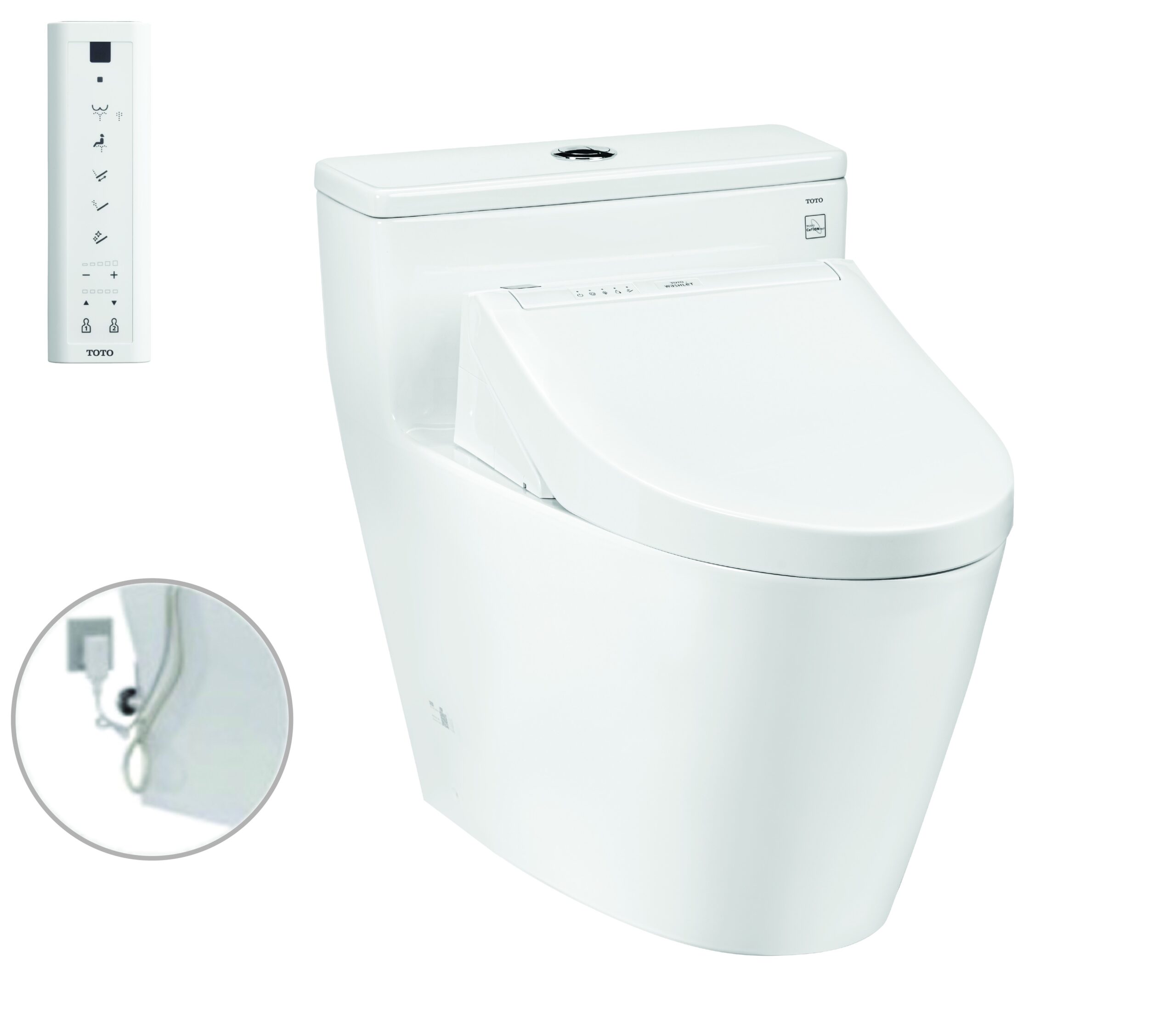 Bàn cầu 1 khối kèm nắp rửa điện tử WASHLET dòng C5 TCF24410AAA - Cái