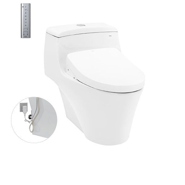 Bàn cầu một khối kèm nắp rửa điện tử WASHLET dòng S7 TCF4911Z - Cái