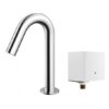 Vòi lavabo cổ cao cảm ứng (Loại gắn bàn) kèm bộ điều khiển vòi cảm ứng kèm dây cấp, van dừng - Bộ