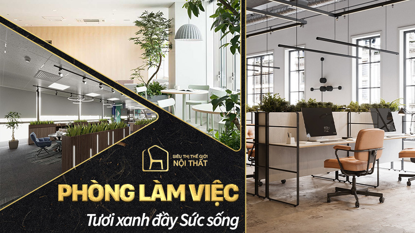 10+ ý tưởng thiết kế phòng làm việc tươi xanh đầy sức sống
