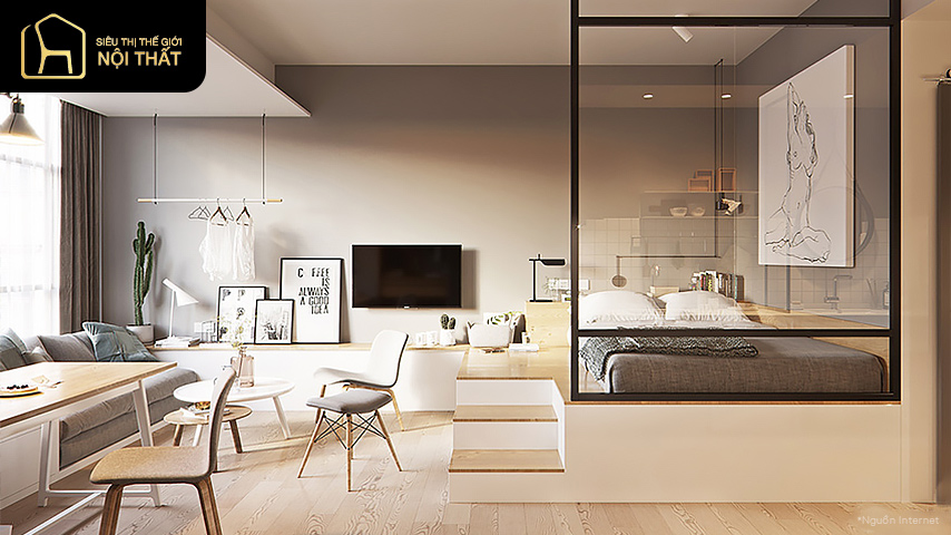 mẫu căn hộ studio đẹp