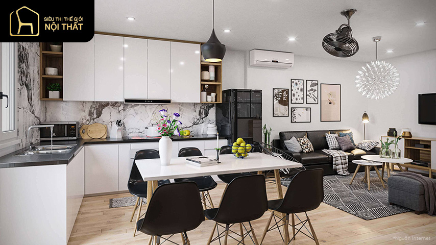 Cách thiết kế nội thất chung cư 70m2 đẹp ấn tượng