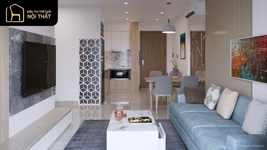 Cách thiết kế nội thất chung cư 70m2 đẹp ấn tượng