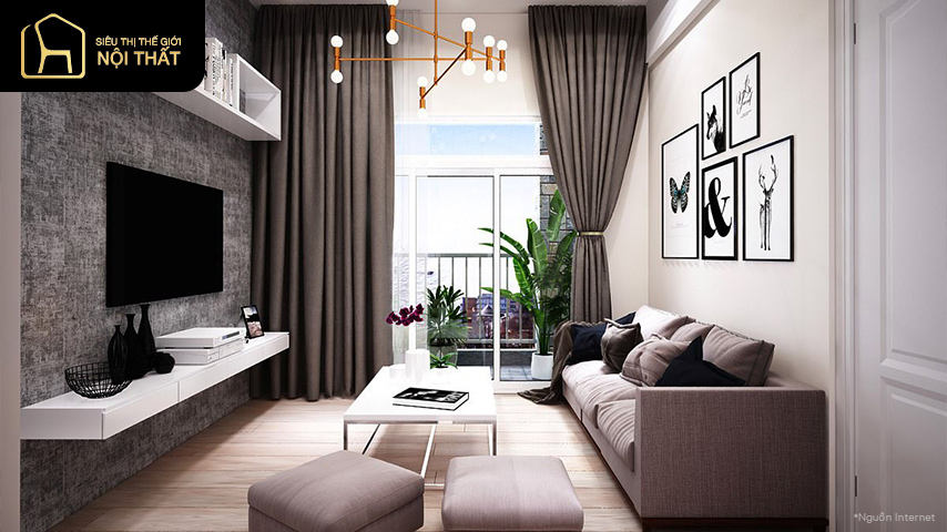 Cách thiết kế nội thất chung cư 70m2 đẹp ấn tượng