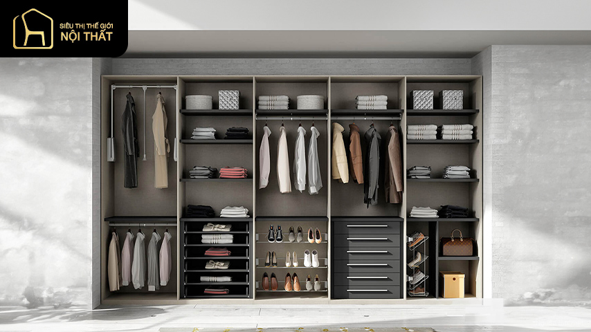 Các kích thước tủ quần áo tiêu chuẩn