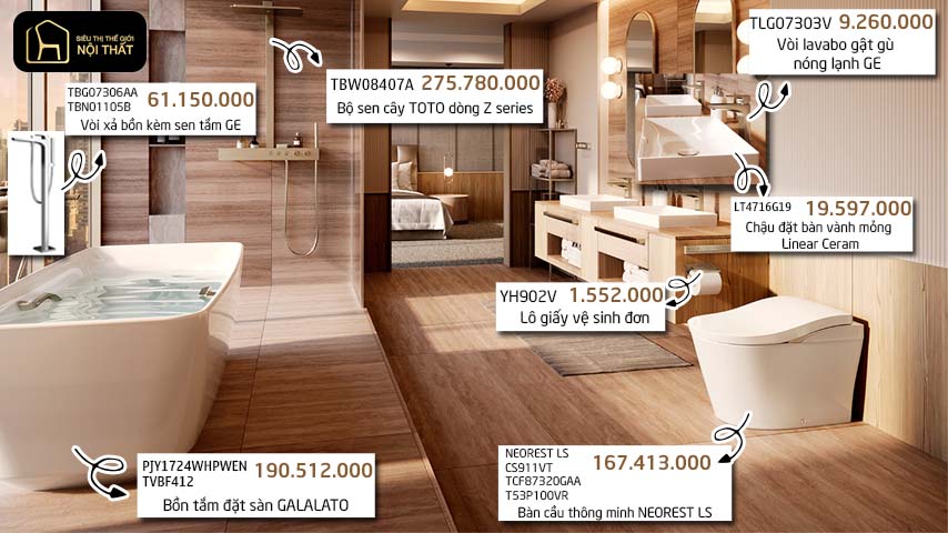 mua Combo thiết bị vệ sinh Toto ở đâu