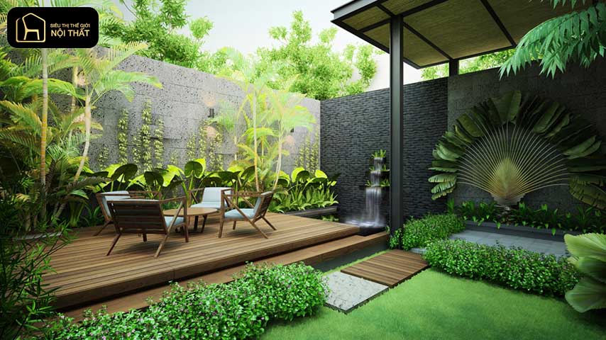 Thiết kế sân vườn đẹp với 3 quy tắc chính