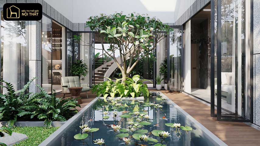 Thiết kế sân vườn đẹp với 3 quy tắc chính