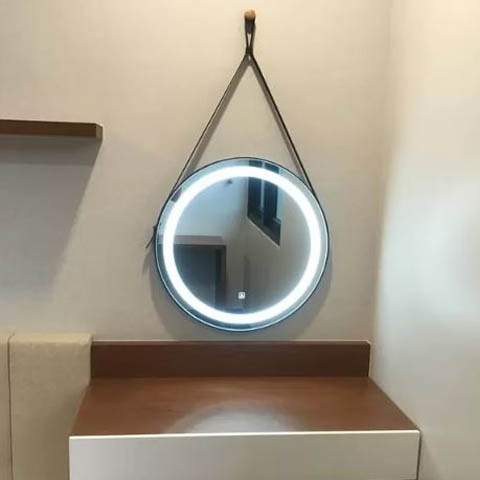 Gương Đèn Led Tròn Treo Bàn Trang Điểm Cao Cấp Dehome - DA.60.2A