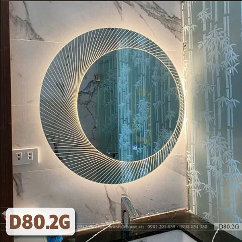 Gương Nhà Tắm Hình Tròn Có LED D80.2G