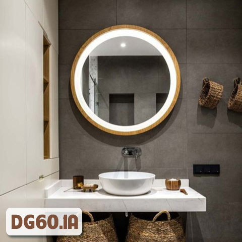 Gương Phòng Tắm Khung Gỗ Có Led DG60.1A