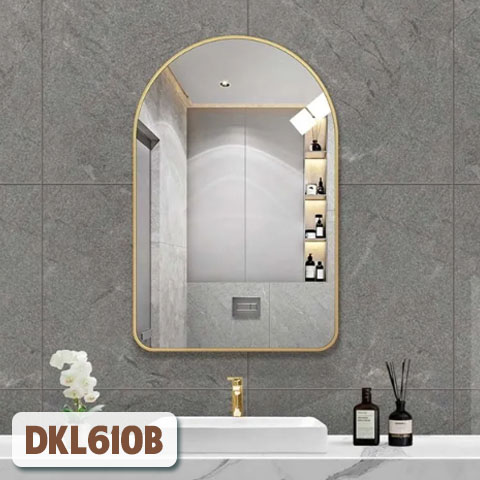 Gương Khung Nhôm Phòng Tắm Hình Vòm DKL610B