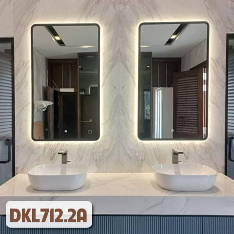 Gương Phòng Tắm Khung Sơn Tĩnh Điện Hình Chữ Nhật DKL712.2A