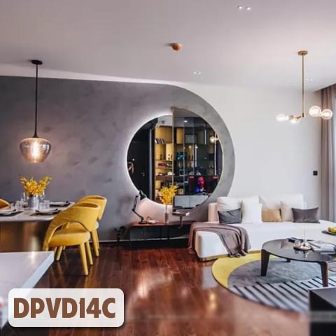 Gương Phòng Khách Khung Mạ PVD Thiết Kế Độc Đáo DPVD14C