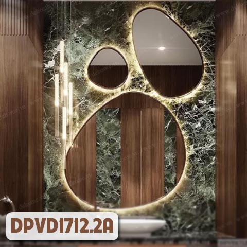 Gương Khung Mạ PVD Nghệ Thuật Hiện Đại DPVD1712.2A