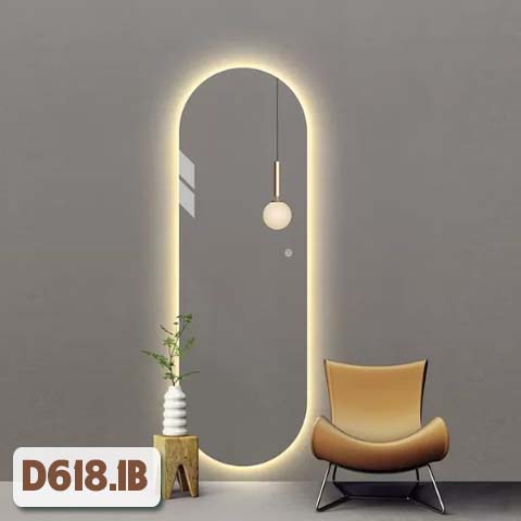 Gương toàn thân có đèn led hình bầu dục D618.1B