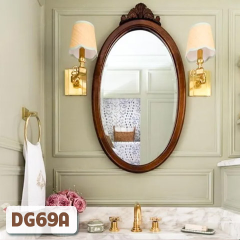 Gương Phòng Tắm Khung Gỗ Cổ Điển DG69A