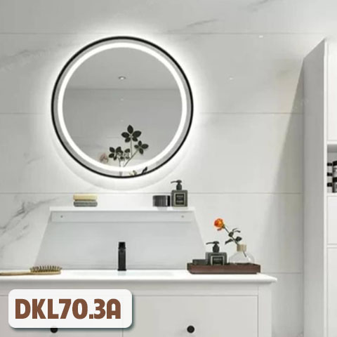 Gương khung sơn tĩnh điện tròn cao cấp led DKL70.3A