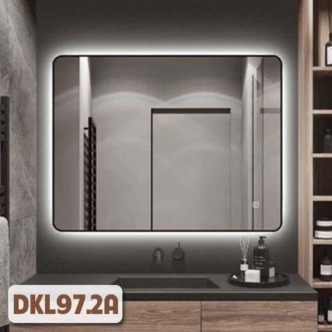 Gương Soi Nhà Tắm Khung Sơn Tĩnh Điện Hình Chữ Nhật Có Led DKL97.2A