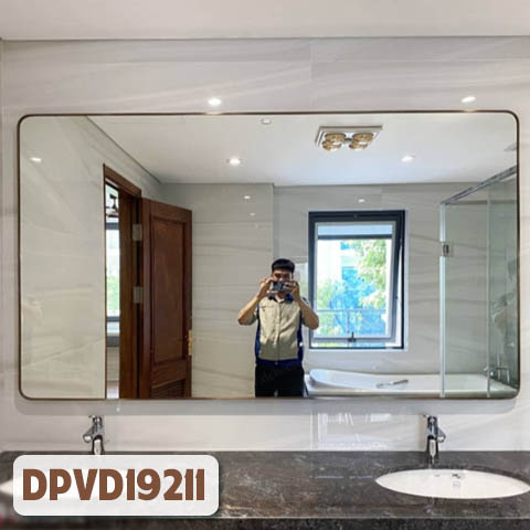 Gương Phòng Tắm Khung Mạ PVD Treo Tường DPVD19211