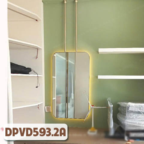 Gương Bàn Trang Điểm Treo Tường Khung Mạ PVD - DPVD593.2A