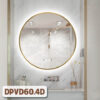 Gương tròn khung inox mạ PVD màu vàng DPVD60.4D