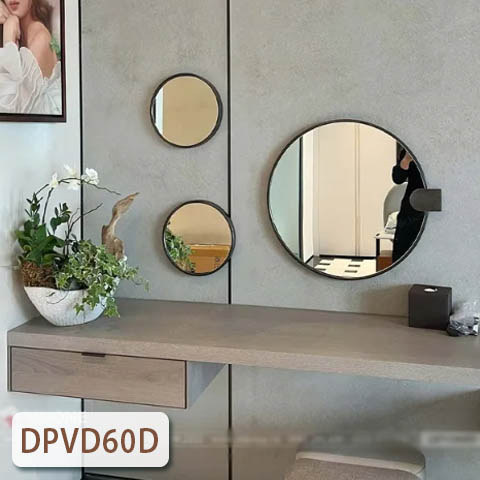 Bộ Ba Gương Khung Inox Mạ Đen Bàn Trang Điểm DPVD60D