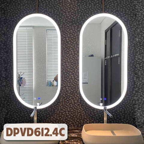 Gương Phòng Tắm Hình Bầu Dục Khung Mạ PVD - DPVD612.4C