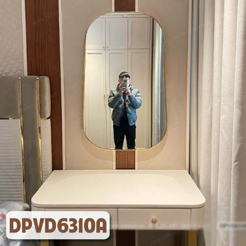 Gương Khung Mạ PVD Màu Vàng Gold Bàn Trang Điểm DPVD6310A