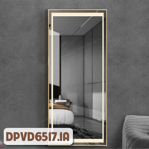Gương đứng khung mạ inox mạ vàng DPVD6517.1A