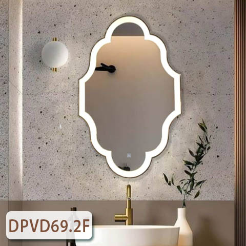 Gương Phòng Tắm Nghệ Thuật Khung Mạ PVD DPVD69.2F