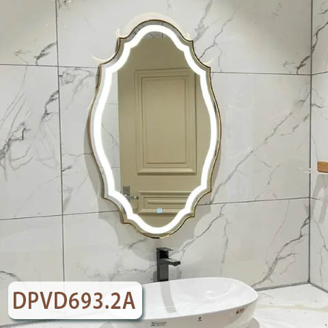 Gương Khung Mạ PVD Vàng Gold Treo Tường DPVD693.2A