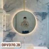 Gương khung mạ PVD có đèn led hình tròn DPVD70.2B