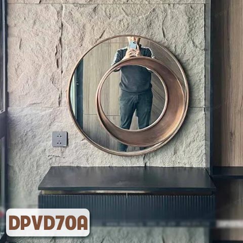 Gương Phòng Tắm Khung Mạ PVD Vàng Hồng DPVD70A