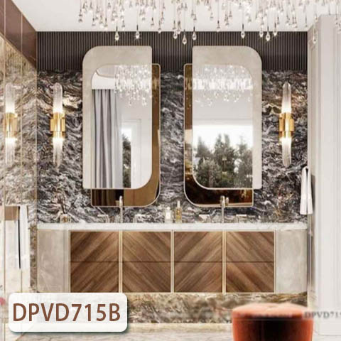 DPVD715B Gương Khung Mạ PVD Treo Tường Phòng Tắm