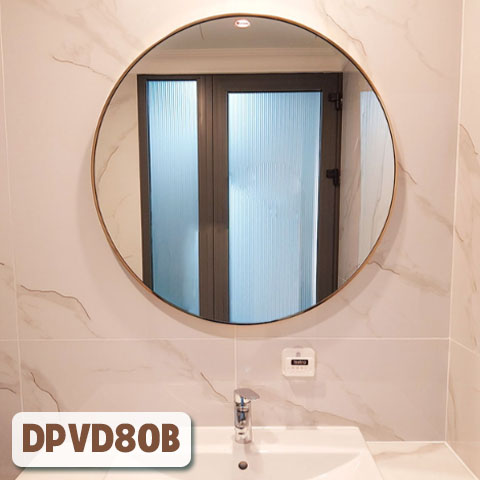 Gương Tròn Phòng Tắm Khung Mạ PVD - DPVD80B