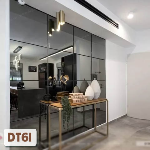 Gương ghép dán tường phòng khách DT61
