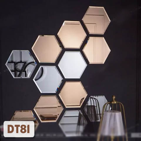 Gương ghép dán tường trang trí sảnh DT81